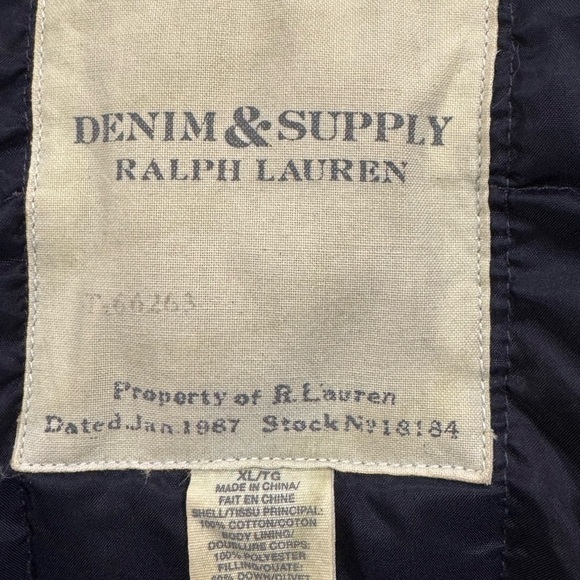 Denim & Supply Insulated Down Feather Denim Jacket Workwear Men’s XL - Picture 10 of 10